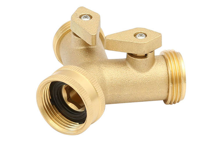 Laiton 2 Way Garden Hose Connector made in China